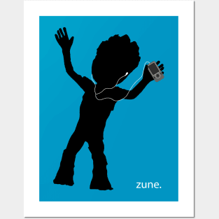 Baby Groot Zune iPod Advert Posters and Art